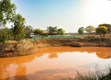 man made lake at h20 farmland.