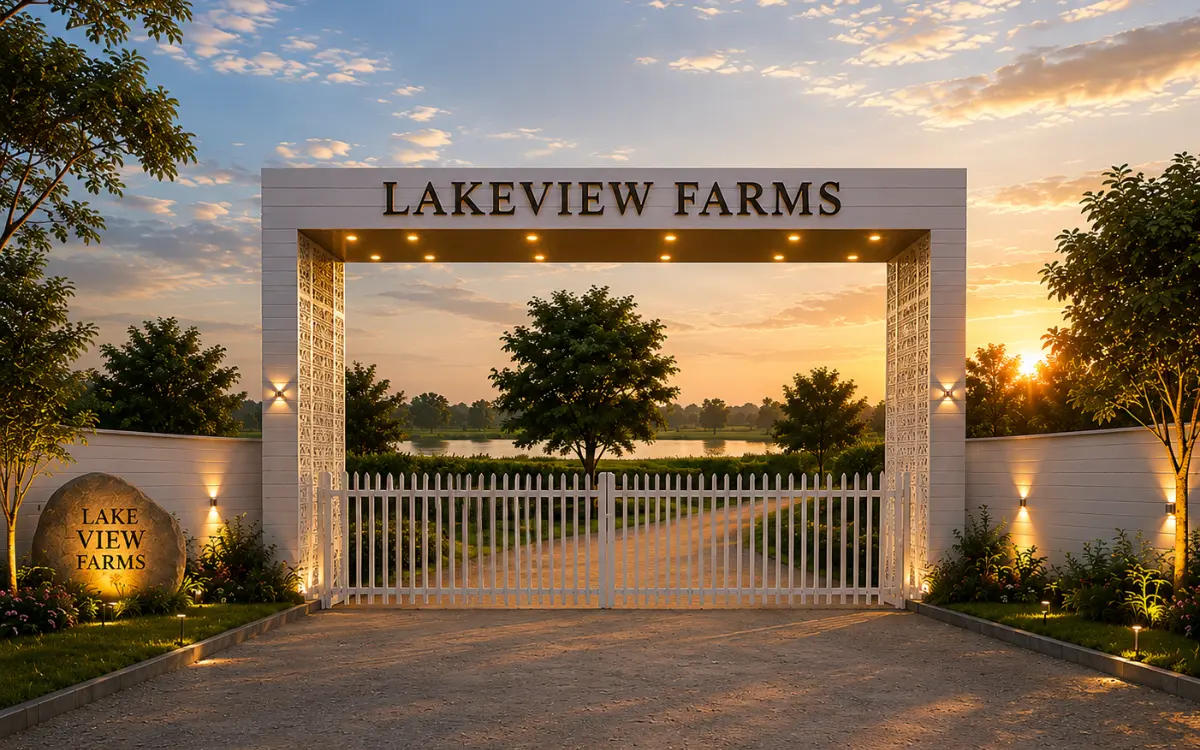 Entrance to Lakeview Farms in Denkanikottai, Hosur