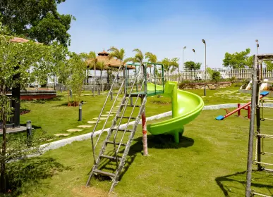 Kids play area within the farmland community